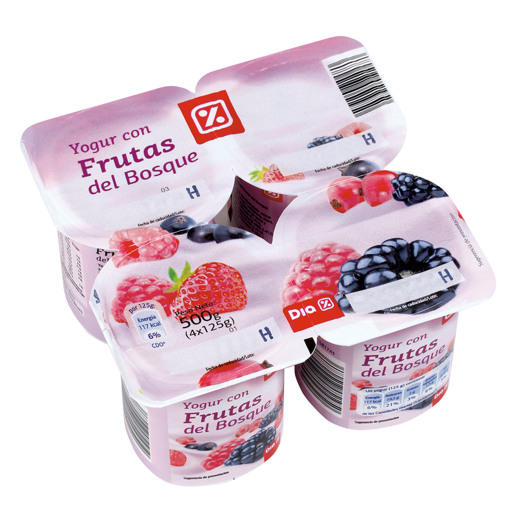 DIA Iogurte Pedaços Frutos Silvestres 4x125 g DIA Iogurte Pedaços Frutos Silvestres 4x125 g