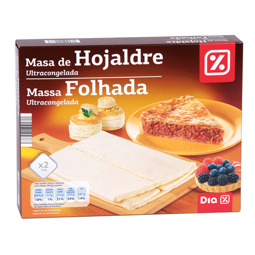 MASSA FOLHADA DIA 500GR MASSA FOLHADA DIA 500GR
