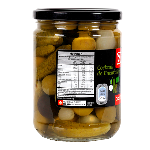 DIA Cocktail de Azeitonas e Pickles 250 g DIA Cocktail de Azeitonas e Pickles 250 g